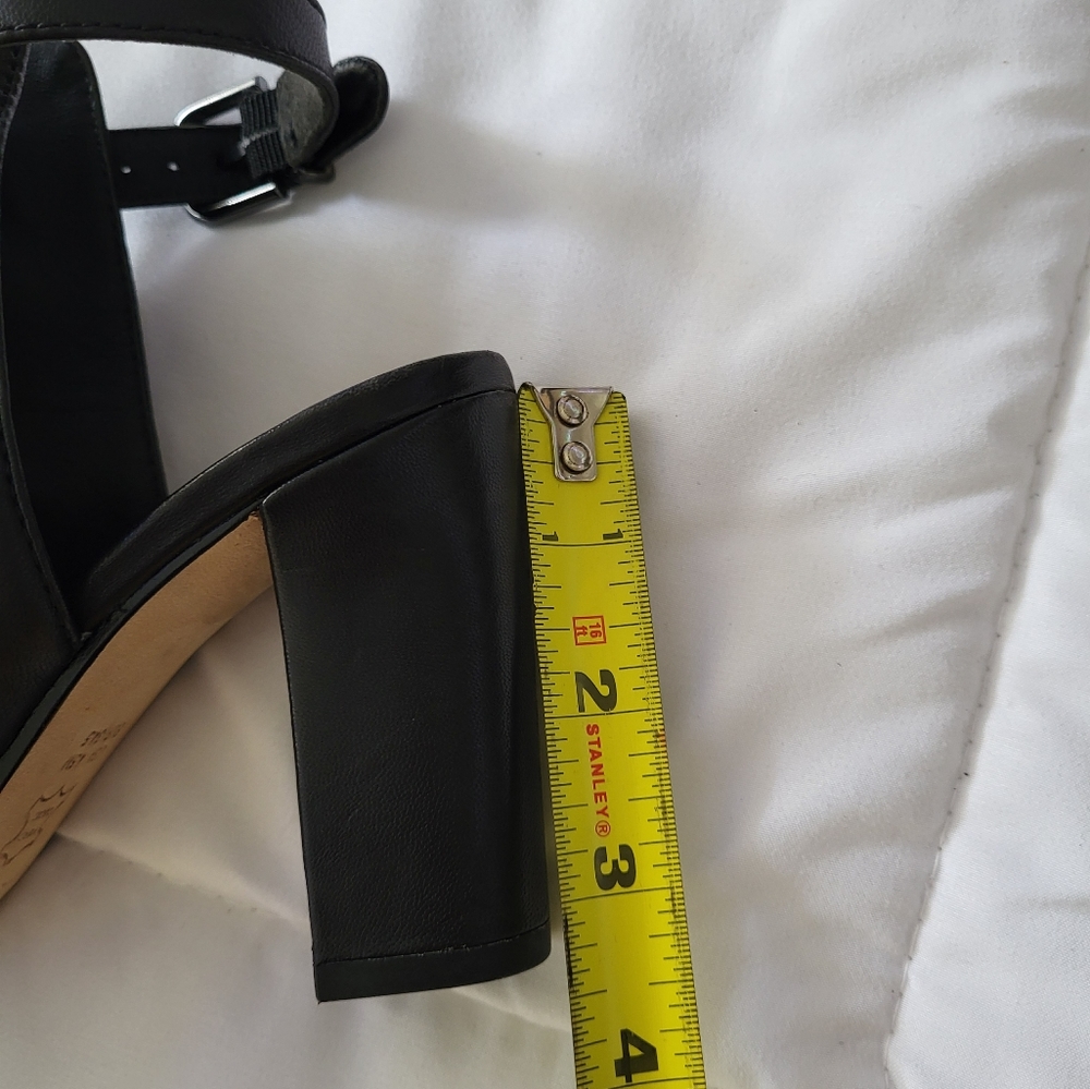 Via Spiga Black Open Heeled Leather Fabrizie  Mules - Picture 7 of 7